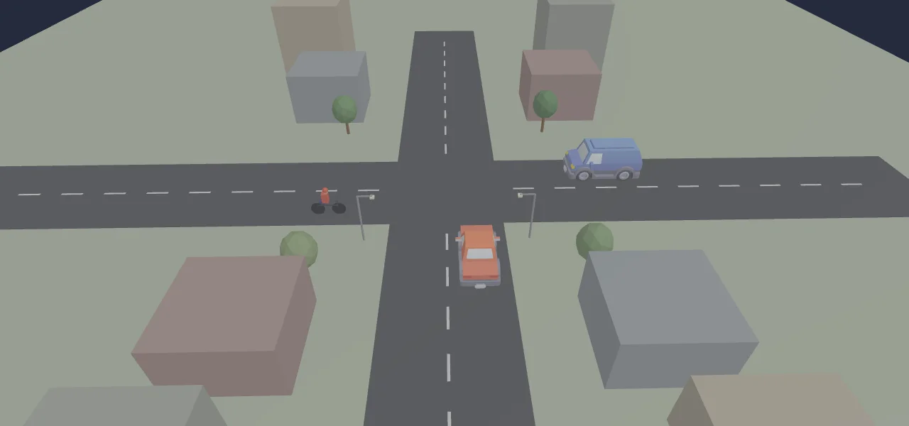 Voorbeeld van een gegenereerde oefensituatie: voorrang van rechts: wanneer geldt het wél en niet?