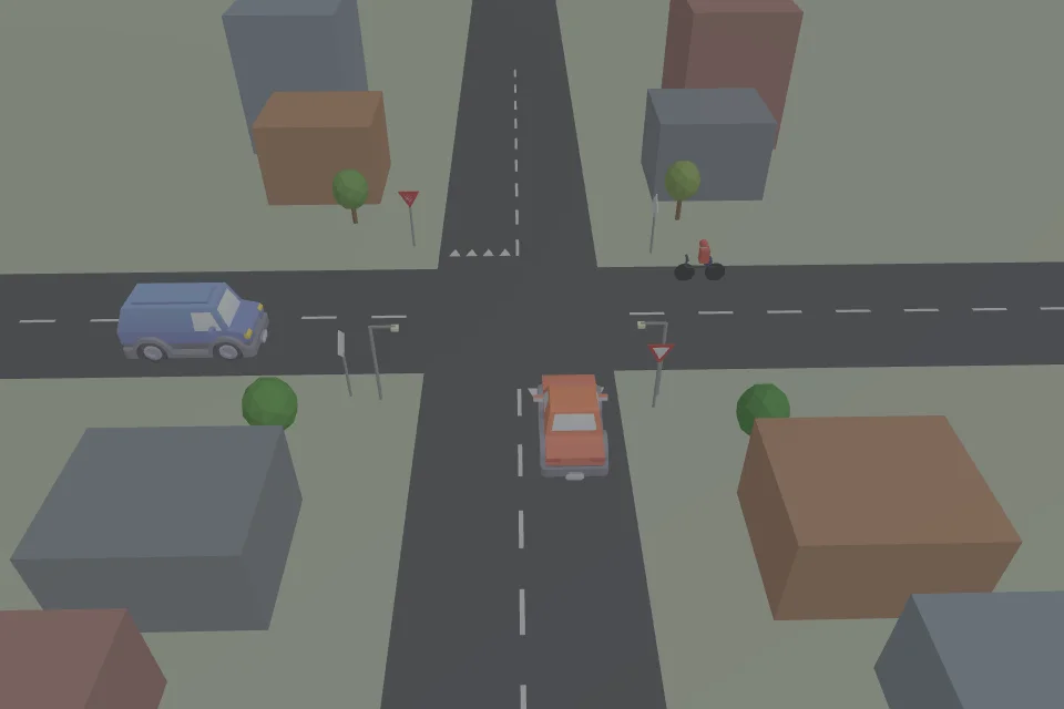 Voorbeeld van een gegenereerde oefensituatie: haaientanden: wie moet voorrang verlenen?
